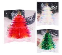 Carte de Noël 3D Pop up Cartes de Noël 3D avec enveloppe 3PCS 3D Glitter Christmas Tree Greeting Card Merry Xmas Gift Cards for Family Friends