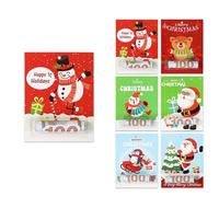 Carte de Noël avec sac cadeau motif Père Noël pour des vœux mémorables