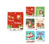 Carte de Noël avec sac cadeau motif Père Noël pour des vœux mémorables
