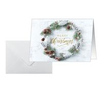 Carte de Noël 'Christmas wreath', A6 paysage