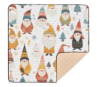 Carte de Noël drôle, nains scandinaves plats et robustes pour bébé, tapis de gymnastique non toxique pour bébés, enfants, tout-petits, nourrissons, 127 x 127 cm