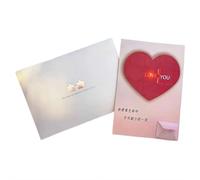 Carte de Noël enregistrable, carte puzzle interactive en forme de cœur avec enregistrement vocal, message caché lumineux pour la Saint-Valentin, anniversaires de mariage, cartes de vœux audio