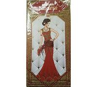 Carte de Noël fine à paillettes avec strass pour fille Art déco