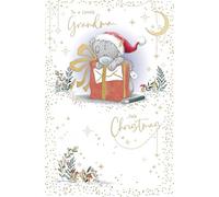 Carte de Noël Me To You Tatty Teddy pour grand-mère, Tatty Teddy enveloppant un cadeau 12,7 x 20,3 cm - Collection officielle