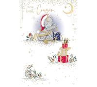 Carte de Noël Me To You Tatty Teddy To The Best Cousin, emballage cadeau Tatty Teddy 15,2 x 22,9 cm - Collection officielle