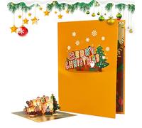 Carte de Noël musicale 3D pour vœux de vacances, souvenir, œuvre d'art en papier, article festif électronique, enveloppe familiale, parfaite pour les et les adultes parents