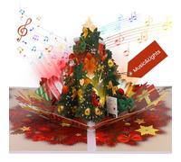 Carte de Noël musicale pop-up avec lumière pour enfants, arbre de Noël 3D, cadeau pour femme, homme, enfant, garçon, fille, petite-fille, petit-fils, épouse, mari, fils, fille