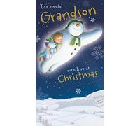 Carte de Noël officielle « The Snowman and Snowdog » pour petit-fils