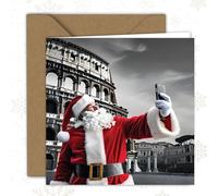 Carte de Noël - Plaisir de selfie de Noël ! 2 | Carte pliante (15 x 15 cm) - Avec enveloppe kraft - Intérieur vierge