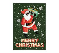 Carte de Noël sans fin avec paillettes | End-less Never Gonna Give You Up Christmas | Cartes de Noël amusantes | Carte de bénédiction du Nouvel An