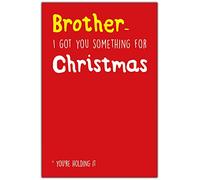 Carte de Noël Seriously Just Kidding, Holding It, frère, 159 x 235 mm