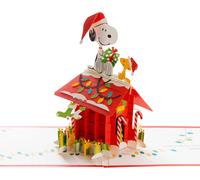 Carte De Noël, Snoopy & Woodstock, Carte Pop-Up 3d, Peanuts Comics Rouge