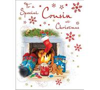 Carte de Noël traditionnelle Cousin 8 x 6 pouces - Regal Publishing