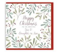 Carte de Noël unique « Happy Christmas Son & Daughter In Law »