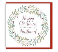 Carte de Noël unique Happy Christmas To My Amazing Husband