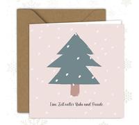 Carte de Noël - Vivre la période de Noël paisible - Carte pliante (15 x 15 cm) - Avec enveloppe kraft - Intérieur vierge