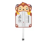 Carte de Notes Musicales Singe Cartoon, Outil D’apprentissage du Piano | Poignée Portable, Curseur Interactif, Plastique et Papier, pour Débutants, Cours et Séances de Pratique