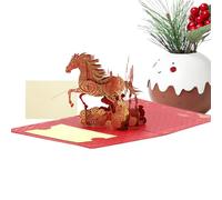 Carte de Nouvel An chinois avec enveloppe - Carte pop-up 3D pour le Nouvel An chinois avec enveloppe, cartes YeaÃ Of The Horse | Pour famille, amis, hommes, enfants, maison, vacances, fête en