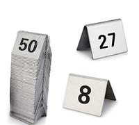 Carte De Numéro Table Signes Plaque Numéro De Mariage Table Restaurant En Acier Inoxydable - Empilables, Carte De Numéro De Table Double Face Pour Restaurants Cantines Cafés