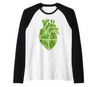 Carte de Parcours de Golf en Forme de cœur Anatomique pour Halloween Manche Raglan