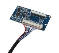 carte de pilote LCD, 1 canal, 8 bits, 20 broches à 40 broches TTL, convertisseur pour panneau LCD 7-10.1 pouces 1024x768, avec câble