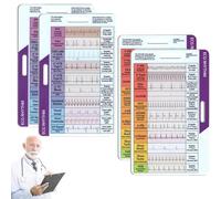 Carte de poche ECG/ECG, design double face pour interprétation du rythme ECG, cartes de poche ECG, étriers pour infirmières, techniciens ECG, étudiants, cartes de triche ECG (2 pièces)