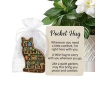 Carte de poche inspirante, mini carte de vœux en forme de chat, impression de message de motivation de 7 cm, jetons souvenirs en papier robuste, motif animal mignon artistique, voyage, école