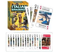 Carte de poker italienne Brainrot Tralala et Tung Tung Sahur, célèbres animaux fantastiques, illustrations bizarres et amusantes
