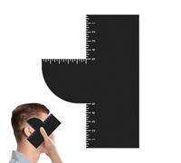 Carte de Précision pour Barbiers - Outil pour Délimiter les contours,Rasage Parfait avec Repères de Mesure pour Débutants