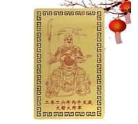 Carte De Protection Chinois | 2026 Année Du Cheval Souvenir Général | Décoration Portable Pour Portefeuille Du Nouvel An | Pour Adultes Hommes Femmes Voyage Vacances Fête Harmonie Prospérité Succès