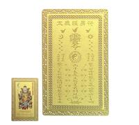 Carte de protection du Nouvel An chinois, souvenir de la fortune en cuivre - Carte de bénédiction spirituelle | pour réussir la chance, affichage à la maison, sac de voyage