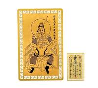 Carte de protection Tai Sui 2026 - Cuivre chinois doré portable à collectionner | Carte traditionnelle de l'année du cheval chinois pour homme, jeune, maman, papa, grand-mère, grand-père, épouse, fils