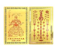 Carte de protection Tai Sui 2026 | Décoration d'intérieur chinoise en cuivre doré, porte chance, carte de bon augure | pour hommes, femmes, jeunes, papa, grand-mère, grand-père, épouse, fils