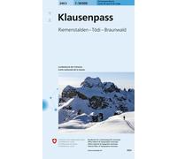 Carte de randonnée à ski n° 246S - Klausenpass (Suisse) | Swisstopo - ski au 1/50 000