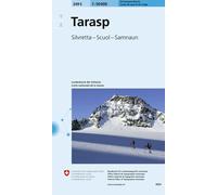 Carte de randonnée à ski n° 249S - Tarasp (Suisse) | Swisstopo - ski au 1/50 000