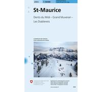 Carte de randonnée à ski n° 272S - St-Maurice (Suisse) | Swisstopo - ski au 1/50 000