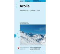 Carte de randonnée à ski n° 283S - Arolla (Suisse) | Swisstopo - ski au 1/50 000