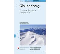 Carte de randonnée à ski n° 444S - Glaubenberg, Sorenberg, Schimberig, Melchsee, Frutt (Suisse) | Swisstopo - ski au 1/50 000