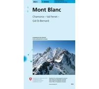 Carte de randonnée à ski n° 492S - Mont Blanc, Chamonix | Swisstopo - ski au 1/50 000
