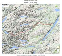 Carte de randonnée - Affric Kintail Way XT40 | Harvey Maps - National Trail maps