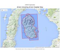 Carte de randonnée - Arran & Arran Coastal Way XT25 | Harvey Maps - Superwalker maps