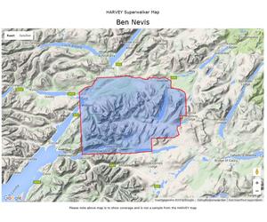Carte de randonnée - Ben Nevis, Mamores & Grey Corries XT25 | Harvey Maps - Superwalker maps
