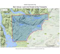 Carte de randonnée - Ben Venue, Loch Ard Forest & The Trossachs | Harvey Maps - Superwalker maps