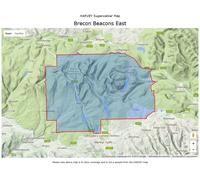 Carte de randonnée - Brecon Beacons Est XT25 | Harvey Maps - Superwalker maps