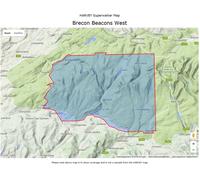 Carte de randonnée - Brecon Beacons Ouest XT25 | Harvey Maps - Superwalker maps