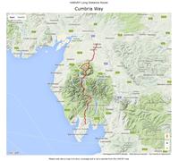 Carte de randonnée - Cumbria Way XT40 | Harvey Maps - National Trail maps