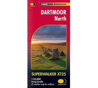 Carte de randonnée - Dartmoor Nord XT25 | Harvey Maps - Superwalker maps