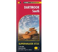 Carte de randonnée - Dartmoor Sud XT25 | Harvey Maps - Superwalker maps