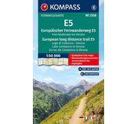 Carte de randonnée E5 - Du lac de Constance à Vérone | Kompass
