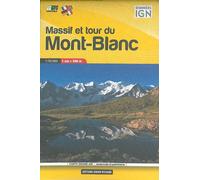 Carte de randonnée et de tourisme (format poche) - Massif et tour du Mont-Blanc Massif | Didier Richard